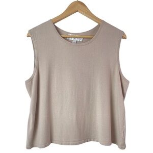 St. John Beige Sleeveless Top